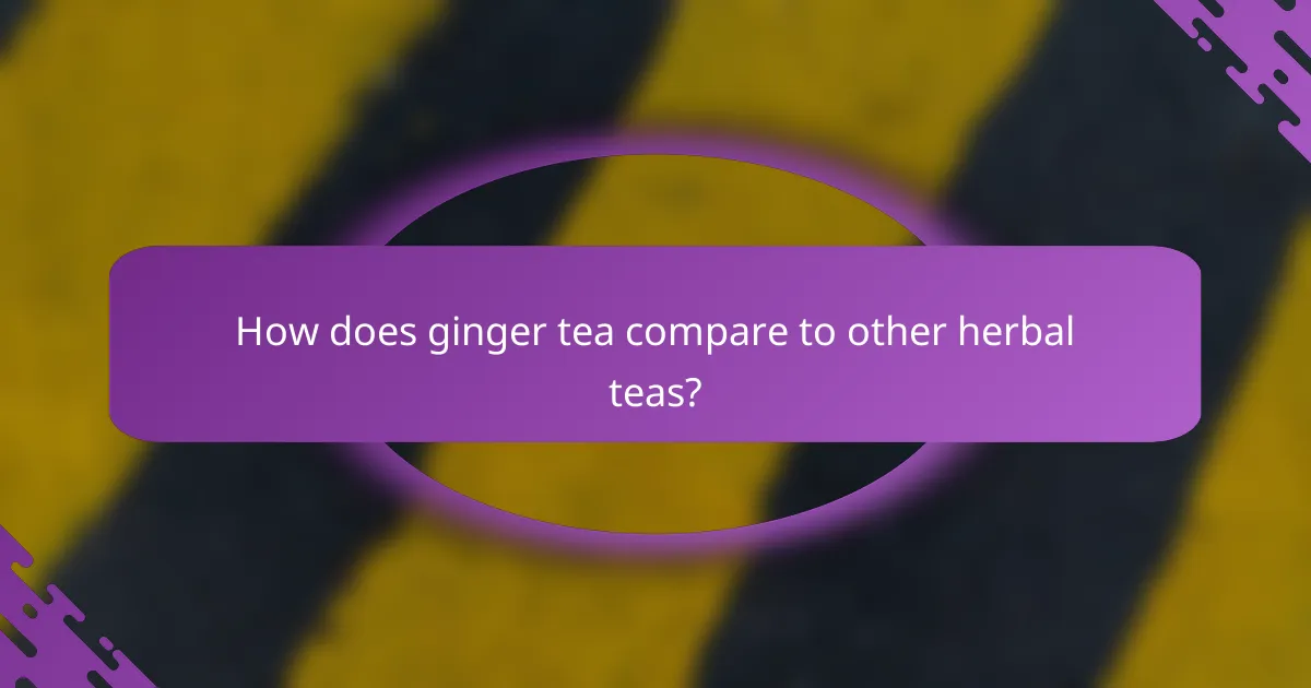 How does ginger tea compare to other herbal teas?