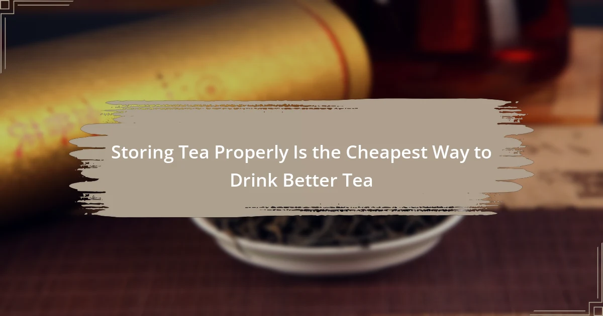 Storing Tea Properly Is the Cheapest Way to Drink Better Tea