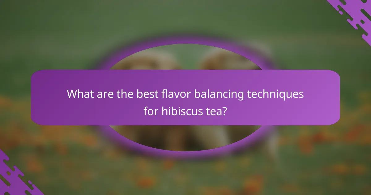 What are the best flavor balancing techniques for hibiscus tea?