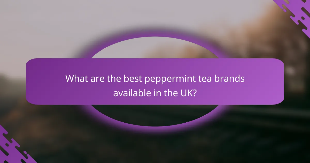 What are the best peppermint tea brands available in the UK?